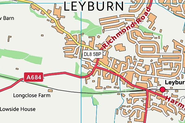 DL8 5BP map - OS VectorMap District (Ordnance Survey)