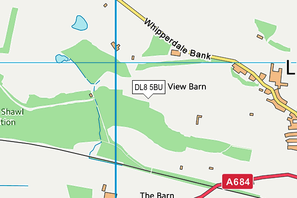 DL8 5BU map - OS VectorMap District (Ordnance Survey)