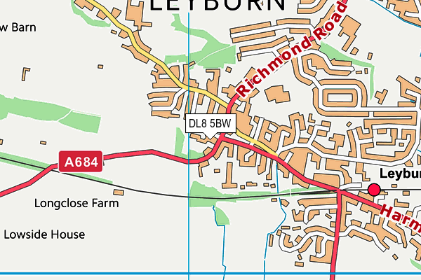 DL8 5BW map - OS VectorMap District (Ordnance Survey)