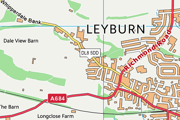 DL8 5DD map - OS VectorMap District (Ordnance Survey)