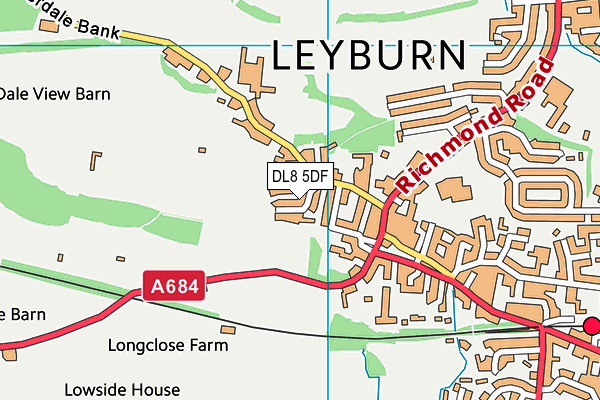 DL8 5DF map - OS VectorMap District (Ordnance Survey)