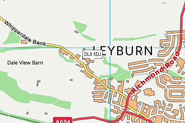 DL8 5DJ map - OS VectorMap District (Ordnance Survey)