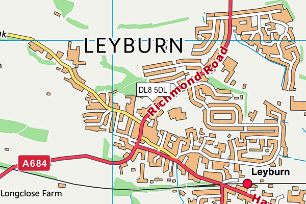 DL8 5DL map - OS VectorMap District (Ordnance Survey)