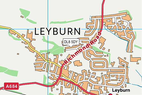 DL8 5DY map - OS VectorMap District (Ordnance Survey)