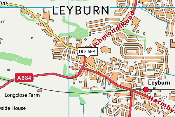 DL8 5EA map - OS VectorMap District (Ordnance Survey)