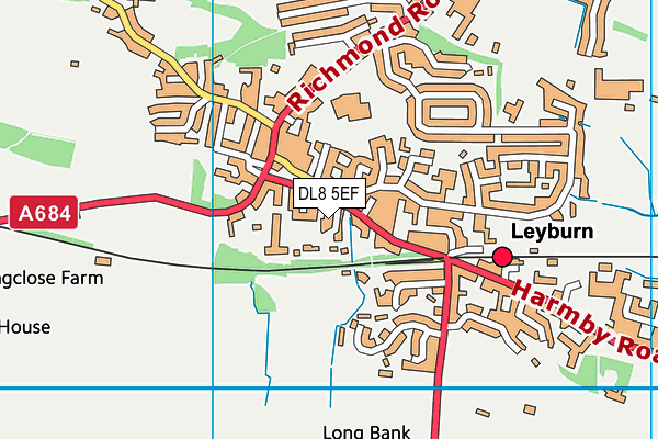 DL8 5EF map - OS VectorMap District (Ordnance Survey)