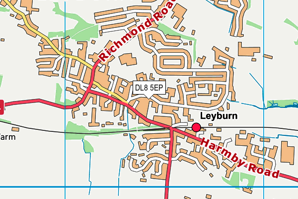 Map of LEYBURN COMMUNITY LEISURE & SQUASH CLUB CIC at district scale