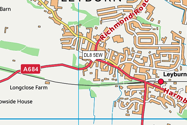 DL8 5EW map - OS VectorMap District (Ordnance Survey)