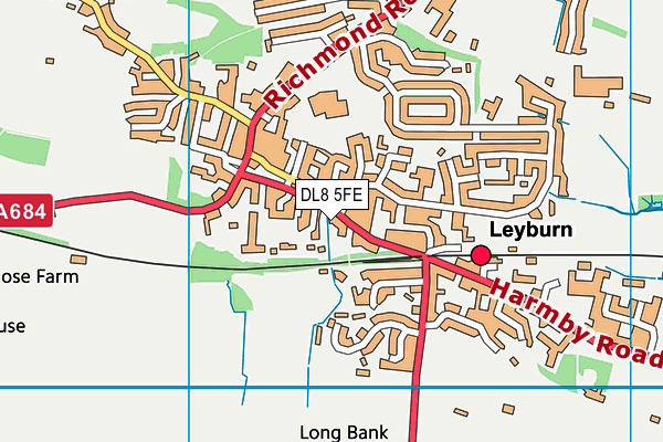 DL8 5FE map - OS VectorMap District (Ordnance Survey)