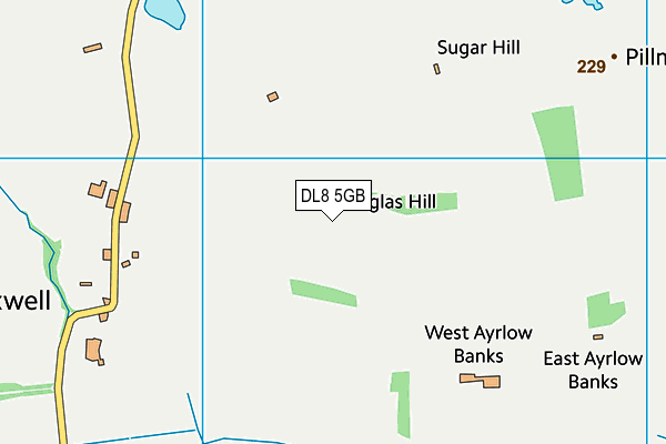 DL8 5GB map - OS VectorMap District (Ordnance Survey)