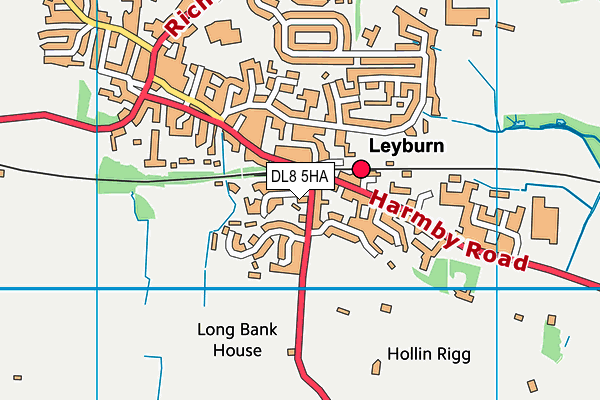 DL8 5HA map - OS VectorMap District (Ordnance Survey)