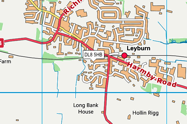 DL8 5HB map - OS VectorMap District (Ordnance Survey)