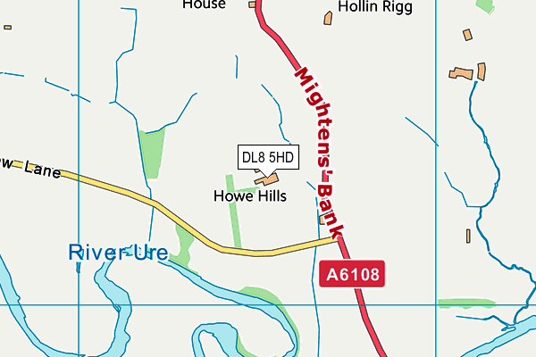 DL8 5HD map - OS VectorMap District (Ordnance Survey)