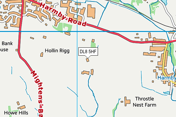 DL8 5HF map - OS VectorMap District (Ordnance Survey)