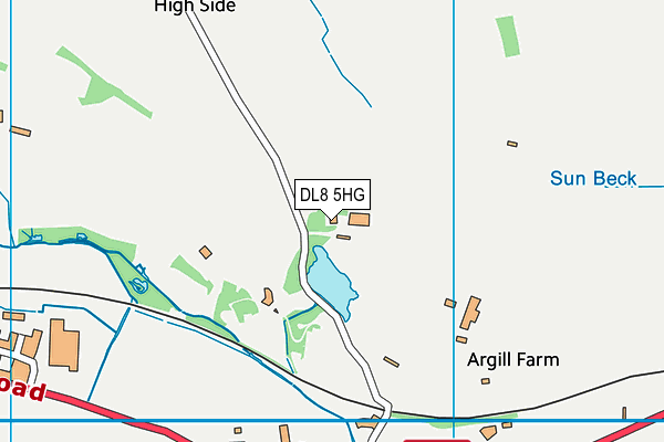 DL8 5HG map - OS VectorMap District (Ordnance Survey)