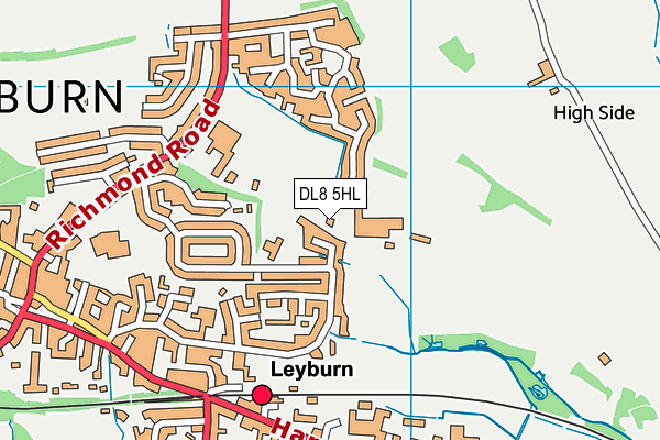 DL8 5HL map - OS VectorMap District (Ordnance Survey)