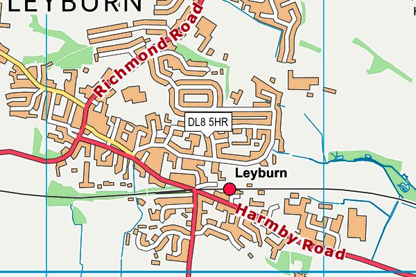 DL8 5HR map - OS VectorMap District (Ordnance Survey)