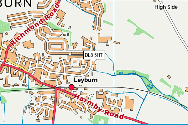 DL8 5HT map - OS VectorMap District (Ordnance Survey)