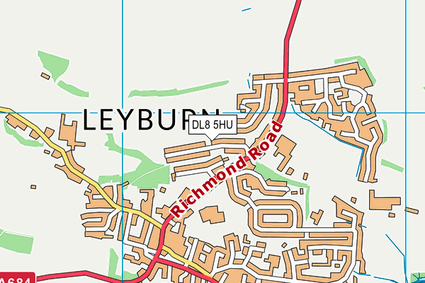 DL8 5HU map - OS VectorMap District (Ordnance Survey)
