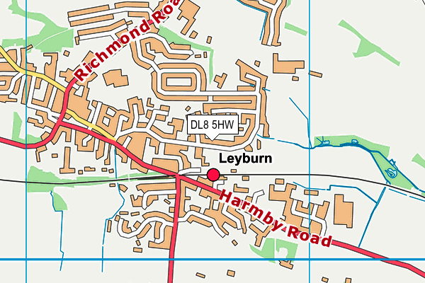 DL8 5HW map - OS VectorMap District (Ordnance Survey)