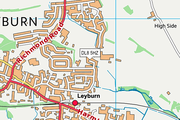 DL8 5HZ map - OS VectorMap District (Ordnance Survey)