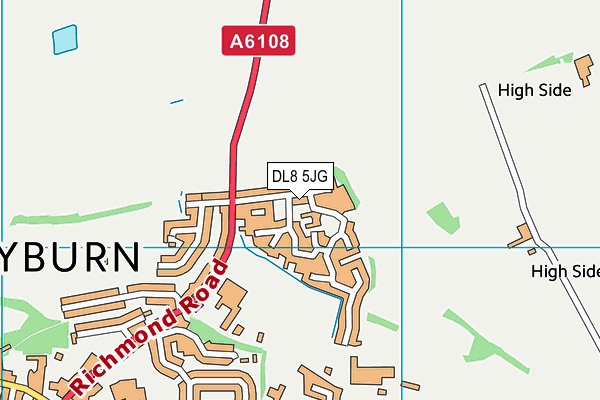 DL8 5JG map - OS VectorMap District (Ordnance Survey)