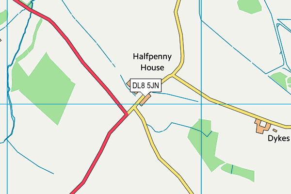 DL8 5JN map - OS VectorMap District (Ordnance Survey)