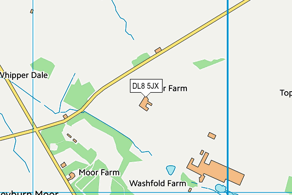 DL8 5JX map - OS VectorMap District (Ordnance Survey)