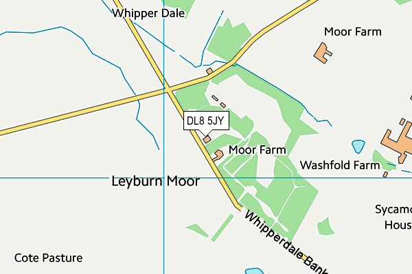 DL8 5JY map - OS VectorMap District (Ordnance Survey)