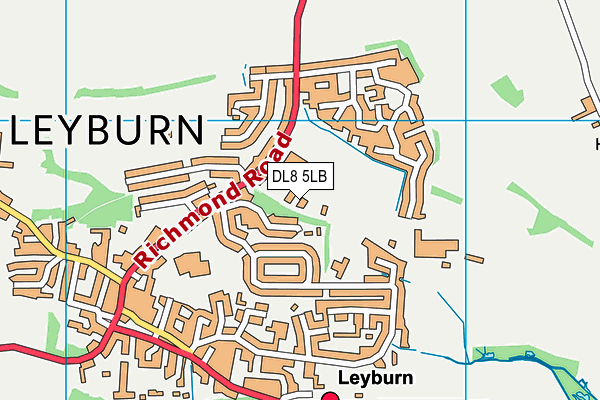 DL8 5LB map - OS VectorMap District (Ordnance Survey)