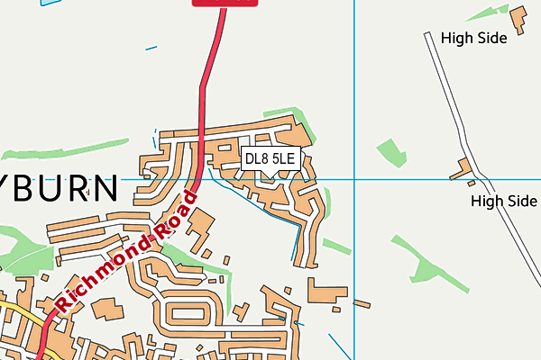 DL8 5LE map - OS VectorMap District (Ordnance Survey)