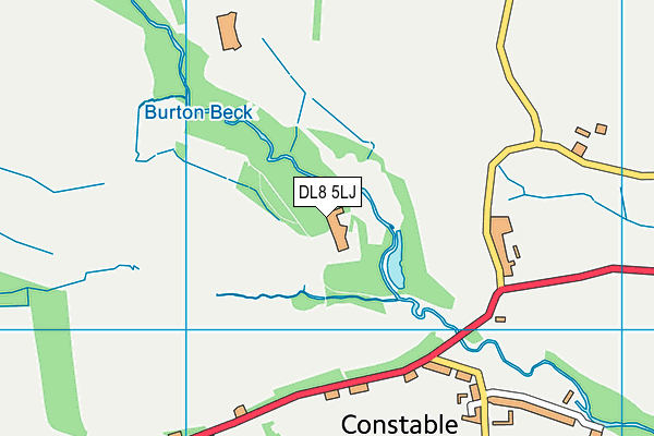 DL8 5LJ map - OS VectorMap District (Ordnance Survey)