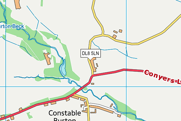 DL8 5LN map - OS VectorMap District (Ordnance Survey)
