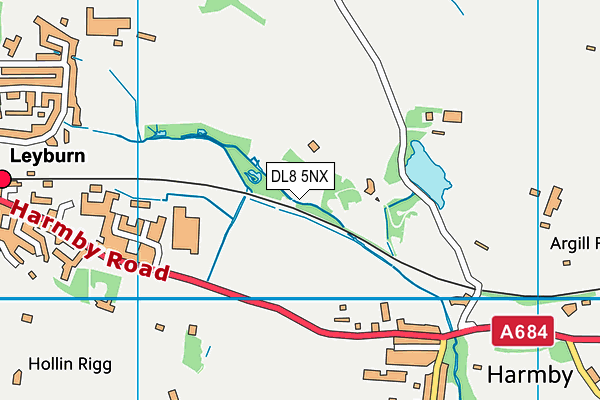 DL8 5NX map - OS VectorMap District (Ordnance Survey)