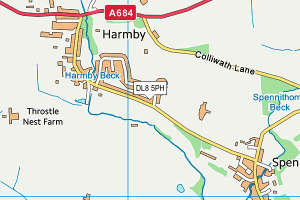 DL8 5PH map - OS VectorMap District (Ordnance Survey)