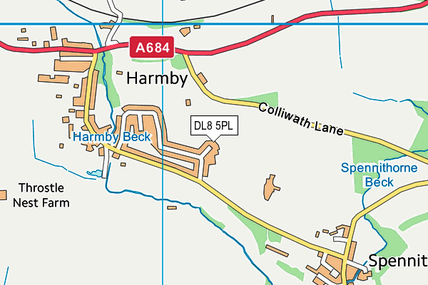 DL8 5PL map - OS VectorMap District (Ordnance Survey)