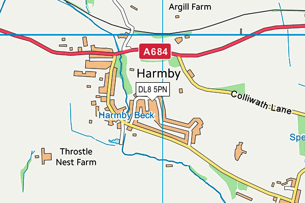 DL8 5PN map - OS VectorMap District (Ordnance Survey)