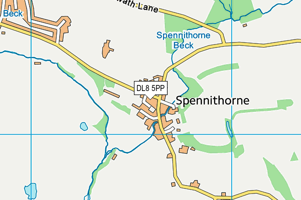 Spennithorne And Harmby Cricket Club map (DL8 5PP) - OS VectorMap District (Ordnance Survey)