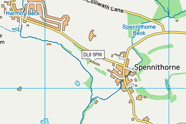 DL8 5PW map - OS VectorMap District (Ordnance Survey)