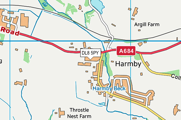 DL8 5PY map - OS VectorMap District (Ordnance Survey)