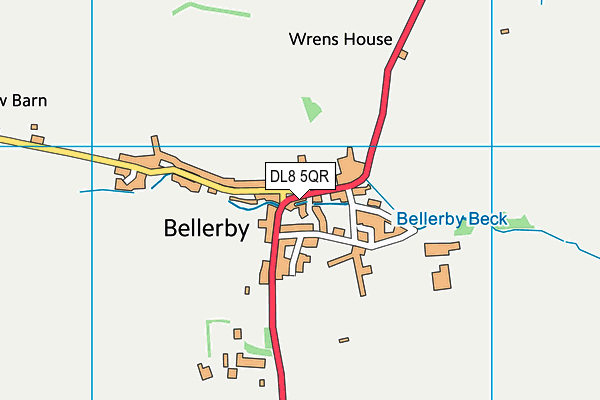 DL8 5QR map - OS VectorMap District (Ordnance Survey)