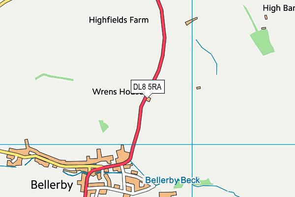 DL8 5RA map - OS VectorMap District (Ordnance Survey)