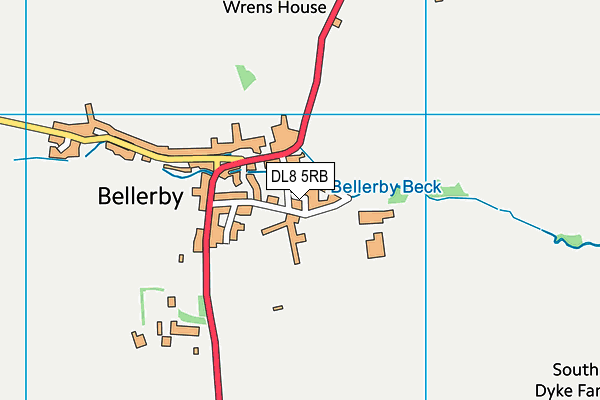 DL8 5RB map - OS VectorMap District (Ordnance Survey)