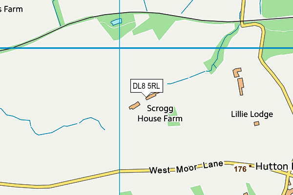 DL8 5RL map - OS VectorMap District (Ordnance Survey)