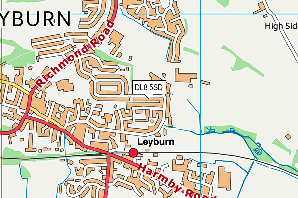 Leyburn Primary School map (DL8 5SD) - OS VectorMap District (Ordnance Survey)