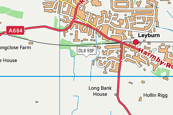 DL8 5SF map - OS VectorMap District (Ordnance Survey)