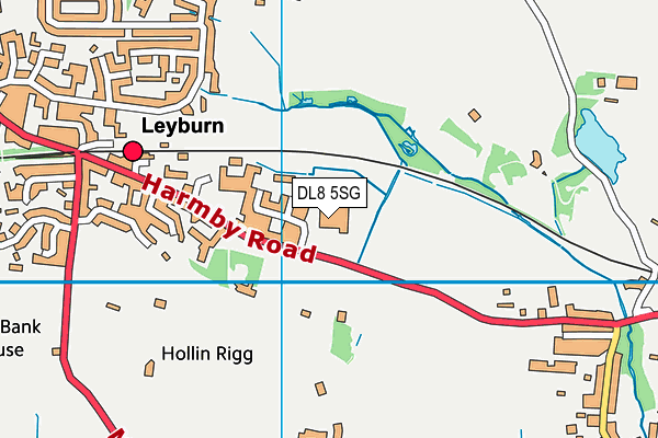 DL8 5SG map - OS VectorMap District (Ordnance Survey)