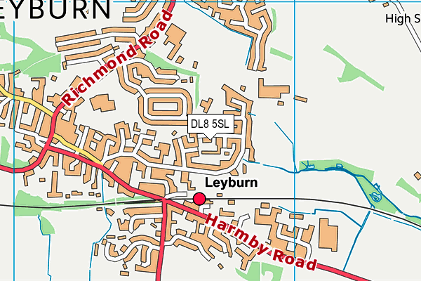 DL8 5SL map - OS VectorMap District (Ordnance Survey)