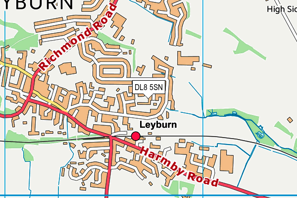 DL8 5SN map - OS VectorMap District (Ordnance Survey)