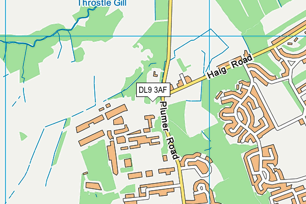 DL9 3AF map - OS VectorMap District (Ordnance Survey)